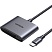 превью Картридер Ugreen CM387 (80798) USB-C to SD/TF + USB 2.0 серый