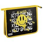 Папка для тетрадей 1 отделение, А5, ArtSpace «Keep Smiling», пластик, на молнии