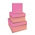 превью Набор квадратных коробок 3в1, MESHU «Yellow-pink gradient», (19.5×19.5×11-15.5×15.5×9см)