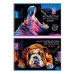 Альбом для рисования 40л., А4, на гребне BG «Animal portrat»