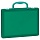 Портфель-кейс 1 отделение Стамм, A4, 275×375×57мм, на защелках, тонированный зеленый