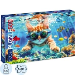 Пазл 500 элементов Premium А2ф 480×330 м м -Котик на релаксе-,88449