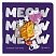 превью Записная книжка 170×170 мм 40л. на скрепке MESHU «Meow», soft-touch ламинация, тиснение фольгой, блок без линовки, 80г/м2