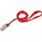 Держатель для бейджика ProMega Office с клипом красный (5 штук в упаковке)