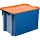 Ящик п/э 600×400x340 сплошной, стенки с отверс. для пакетов цв. черный