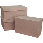 Набор подар. коробок 3в1 КРАФТ бумага 350×250х150, Д10103П.295