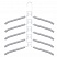 превью Вешалка-плечики трансформер 2 КОМПЛЕКТА (10 плечиков) металл с покрытиембелыеBRABIX880786