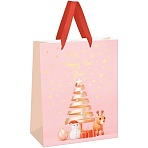 Пакет подарочный 26×32×12см MESHU «Christmas tale», фольга, матовая ламинация