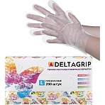 Перчатки одноразовые DELTAGRIP TPE цвет прозрачный 200шт/уп р. L ПС