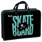Папка с ручками 1 отделение, А4 Först «Skateboard», 340×245×75мм, пластик, на молнии