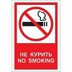 Знак безопасности Запрещается курить! V51 (200×150 мм, пластик)