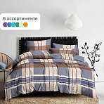 Постельное белье 1.5сп полисатин 80г/м2 (нав.50×70 1 шт. ), ассорти