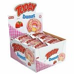 Кекс TODAY «Donut», со вкусом клубники, ТУРЦИЯ, 24 штуки по 40 г в шоу-боксе