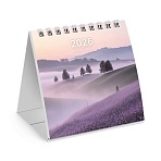 Календарь-домик настольный на гребне, 2026 г., BRAUBERG, 101×101 мм, «Пейзаж»