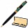 Ручка подарочная шариковая GALANT «Granit Green», корпус черный с темно-зеленым, золотистые детали, пишущий узел 0.7 мм, синяя