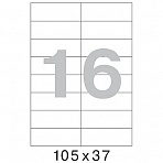 Этикетки самоклеящиеся Office Label белые 105×37 мм (16 штук на листе А4, 100 листов в упаковке)
