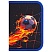 превью Пенал BRAUBERG, 1 отделение, 2 откидные планки, полиэстер, 21×14 см, «Burning ball»