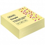 Стикеры Attache Simple 76×76 мм неоновые желтые (1 блок, 400 листов)