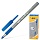 Ручка шариковая масляная автоматическая BIC Round Stic Clic синяя (толщина линии 0.4 мм)