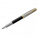 Ручка перьевая Parker «Sonnet Premium Metal&Black GT», черная, 0.8мм, подарочная упаковка