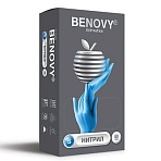 Перчатки нитриловые смотровые 50 пар (100 шт. )размер Sголубые BENOVY Nitrile ChlorinatedЧЗК