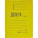 Папка-скоросшиватель Дело № картонная А4 до 200 листов желтая (360 г/кв.м)