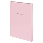 Блокнот А5 134×206 мм, 80 л., твёрдый, клетка, BRAUBERG «Minimal», розовый