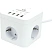 превью Сетевой фильтр Cablexpert Cube на 3 розетки 1.5 метра + 4 USB (CUBE-3-U4-W-1.5)