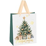 Пакет подарочный 18×23×10см MESHU «Christmas mood», фольга, матовая ламинация