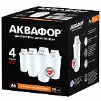 Сменные кассеты АКВАФОР «А6», умягчение воды, для фильтров АКВАФОР, КОМПЛЕКТ 4 шт. 