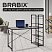 превью Стол на металлокаркасе BRABIX «LOFT CD-005», 1200×520х1200 мм, 3 полки, цвет дуб антик