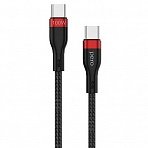 Кабель USB PERO DC-10 PD Type-C to Type-C, 5A, 100W, 1.5m, Black