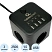 превью Сетевой фильтр Cablexpert Cube на 3 розетки 1.5 метра + 4 USB (CUBE-3-U4-B-1.5)