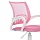 Кресло оператора Helmi HL-M95 R (W695) «Airy», спинка сетка розовая/сиденье ткань TW розовая, пиастра, пластик белый