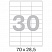 превью Этикетки MEGA Label (70×28,5мм, белые, 30шт. на листе A4, 100 листов)