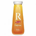 Нектар RICH (Рич) 0.2 л, персик, стеклянная бутылка