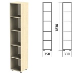 Шкаф (стеллаж) «Канц» 350×330х1830 мм, 4 полки, цвет дуб молочный