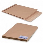 Конверт-пакеты Е4+ объемный (300×400×40 мм) до 300 листов, крафт-бумага, отрывная полоса, КОМПЛЕКТ 25 шт. 