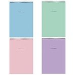 Блокнот БОЛЬШОЙ ФОРМАТ А4 198×297 мм, 80 л., гребень, подложка, клетка, BRAUBERG «Minimal Pastel»