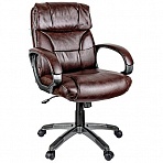 Кресло руководителя Helmi HL-E08 «Receipt», экокожа коричневая