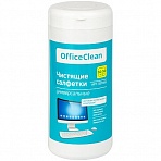 Универсальные влажные чистящие салфетки OfficeClean для очистки экранов и мониторов, пластиковых поверхностей 50+50 шт