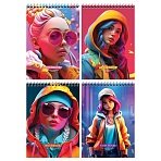 Блокнот А5 60л. на гребне BG «Important girl», твердая подложка