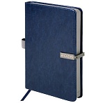 Ежедневник датированный 2026 А5 138×213 мм, BRAUBERG «Inspiration», под кожу, цветной срез, синий