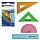 Набор чертежный BRAUBERG: линейка 20 см, 2 треугольника, транспортир, цветной, упаковка с европодвесом