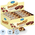 Вафли Коломенское Шоколадница глазированные, шоубокс, 40штx30г/уп