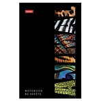 Блокнот А5 80 л., на скобе, картон, клетка, глянцевая ламинация, HATBER, «Animals print», 086090