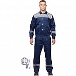 Костюм рабочий летний мужской л20-КПК с СОП синий/серый (размер 48-50, рост 170-176)