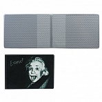 Обложка для пластиковых карт, дорожных билетов, студенческих билетов «Эйнштейн», кожзаменитель