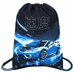 Мешок для обуви BRAUBERG PREMIUM, карман, подкладка, светоотражайка, 43×33 см, Night race