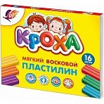 Пластилин мягкий ЛУЧ «Кроха», 16 цветов, 264 г, со стеком, картонная упаковка